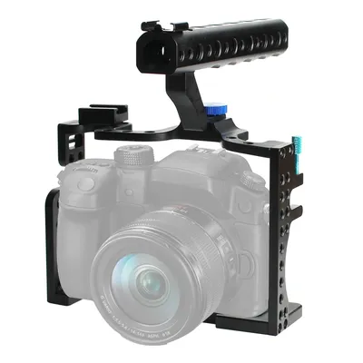 GH3 GH4 oder GH5 Kamerakäfig Rig Schutzgehäuse Gehäuse oben/Seitengriff für Panasonic Lumix GH5 DSLR Cold Shoe Light Mount
