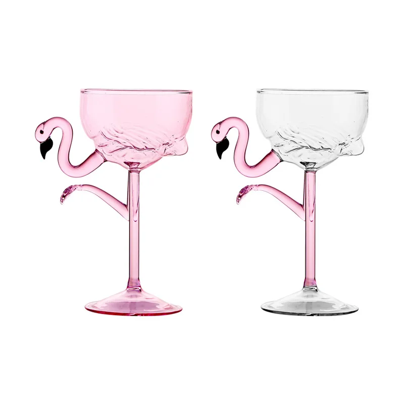 Flamingo-förmiges Weinglas, 200 ml, kreativer Cocktailkelch für Barpartys – einzigartige Trinkgläser Image