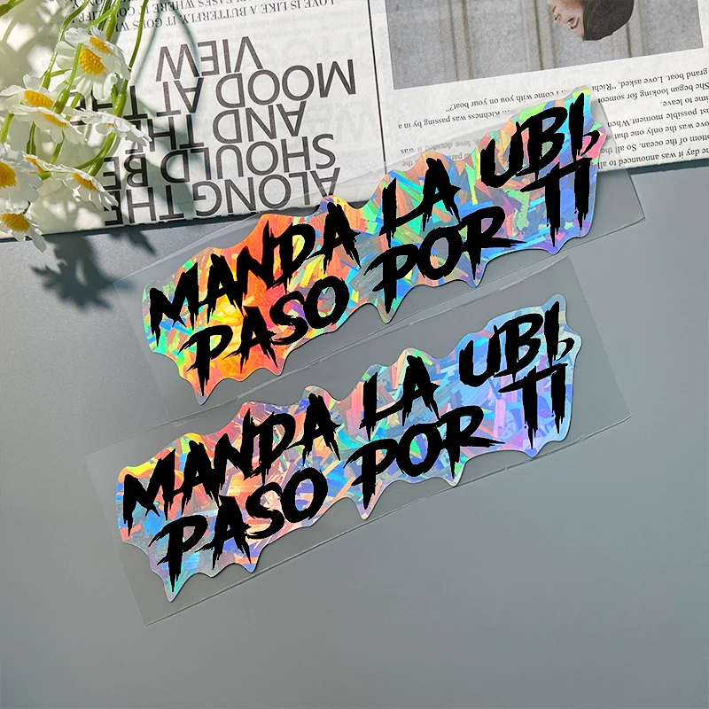 MAND LA UBI, PASO POR TI Motorrad-Aufkleber, wasserdicht, für Roller, Kraftstofftank, DIY, Helmbox, Seitenteile, Vinyl-Aufkleber, Dekoration Image