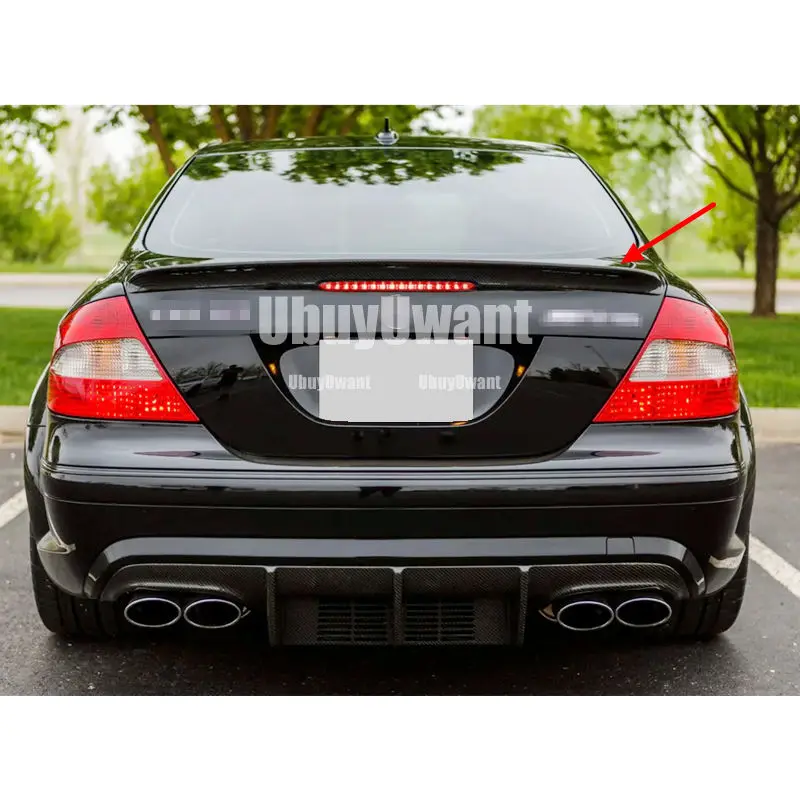 Für Benz W209 CLK 200 280 350 55 63 Auto Stamm Spoiler Carbon Faser/FRP Auto Hinten Stamm Flügel Zubehör spoiler 2004-2007 Image