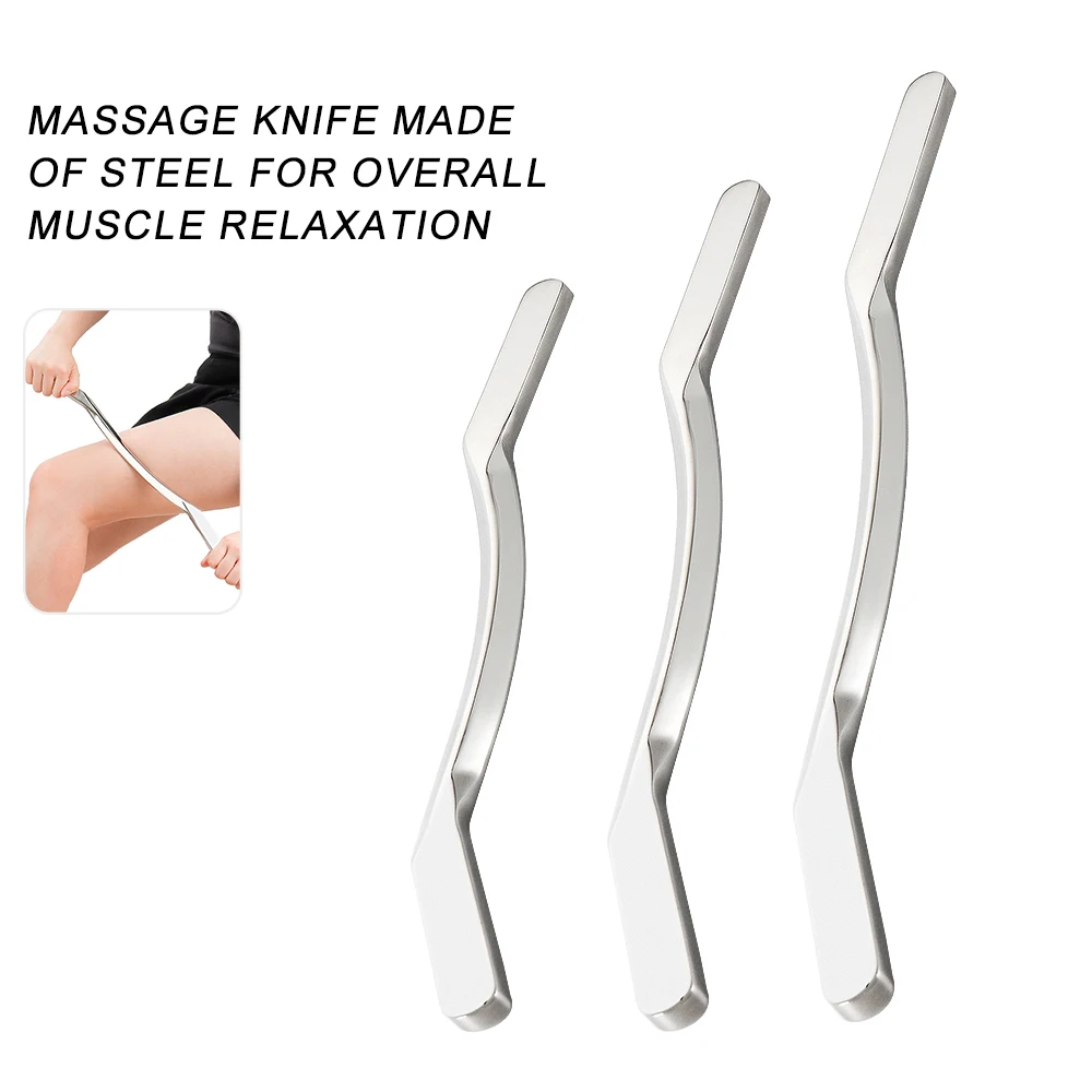 1 stücke Edelstahl Lange Gua Sha Werkzeug Guasha Muscle Schaben Bar für Sport Muscle Relief Weiche Gewebe Massage Therapie Image