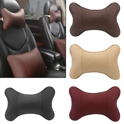 Pack Headrest Pu Leather 1pcs Universal For Head Pain Relief Filled Fiber Both Side Car Neck Pillows Car Pillow