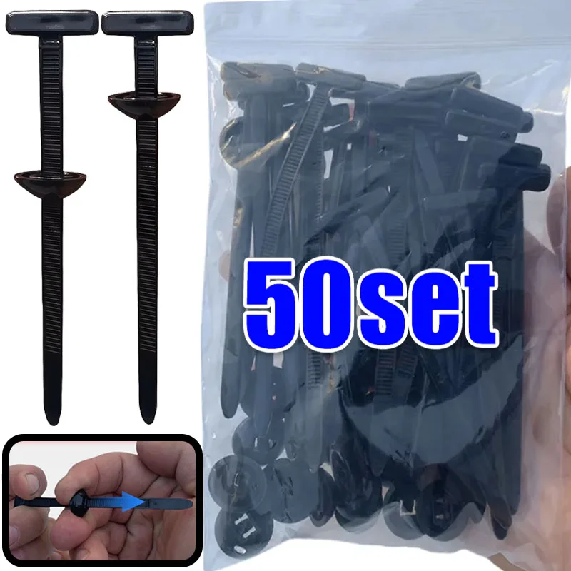 Universal Nylon Kabelbinder Schnalle Auto Verschluss Schraube Ersatz Clip Auto Kotflügel Stamm Motor Schutz Panel Draht Management Sicher Image