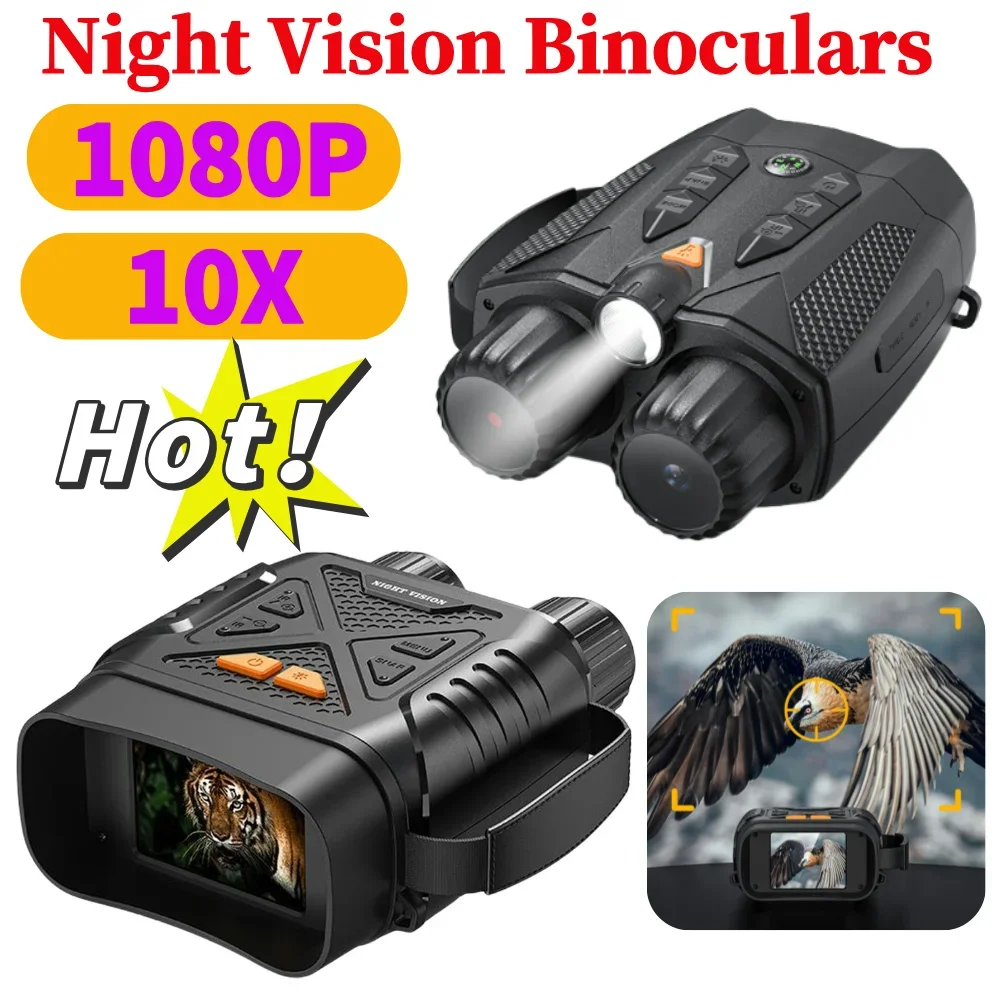 Infrarot-Nachtsicht-Teleskopkamera, 10 x digitaler Zoom, Infrarot-Nachtsichtbrille, 3-Zoll-IPS-Bildschirm, digitales Nachtfernglas Image