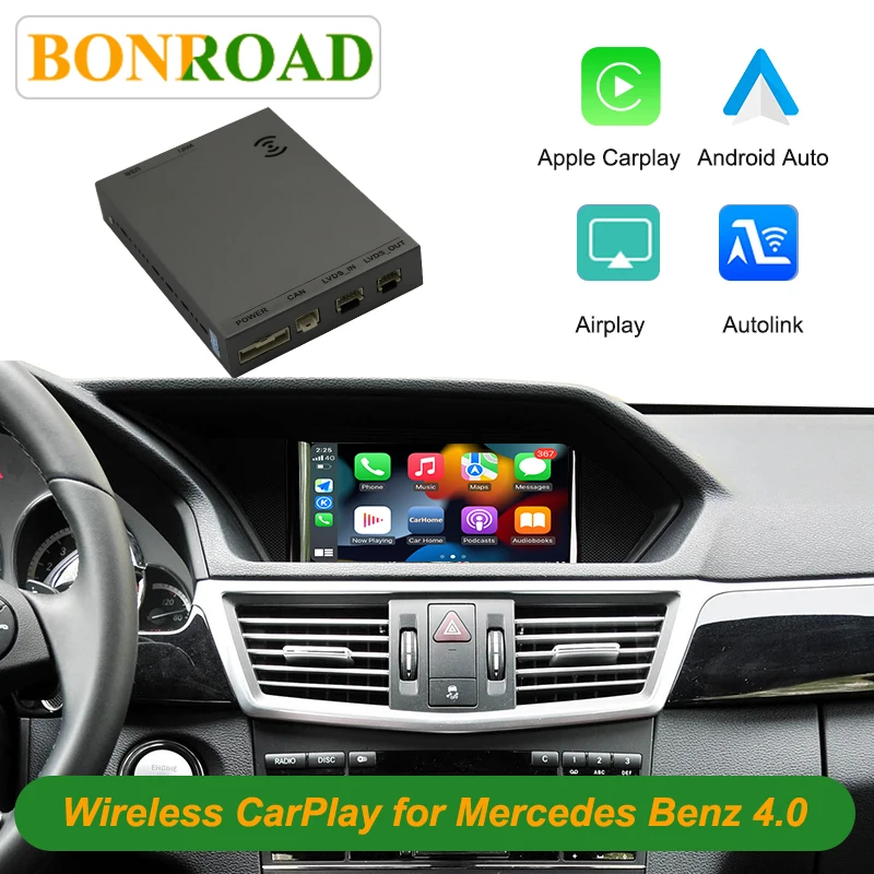 Wireless CarPlay for Mercedes Benz SLK GLK C E W204 X204 W212 2009-2011 NTG4.0 with Android Auto Mirror Link AirPlay Module Image