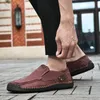 Männer Flache Mit Flachem Boden Neue Handgemachte Leder Schuhe Casual Loafers Atmungsaktive Männer Heißer Verkauf Mokassins Fahren Schuhe Große 38-48