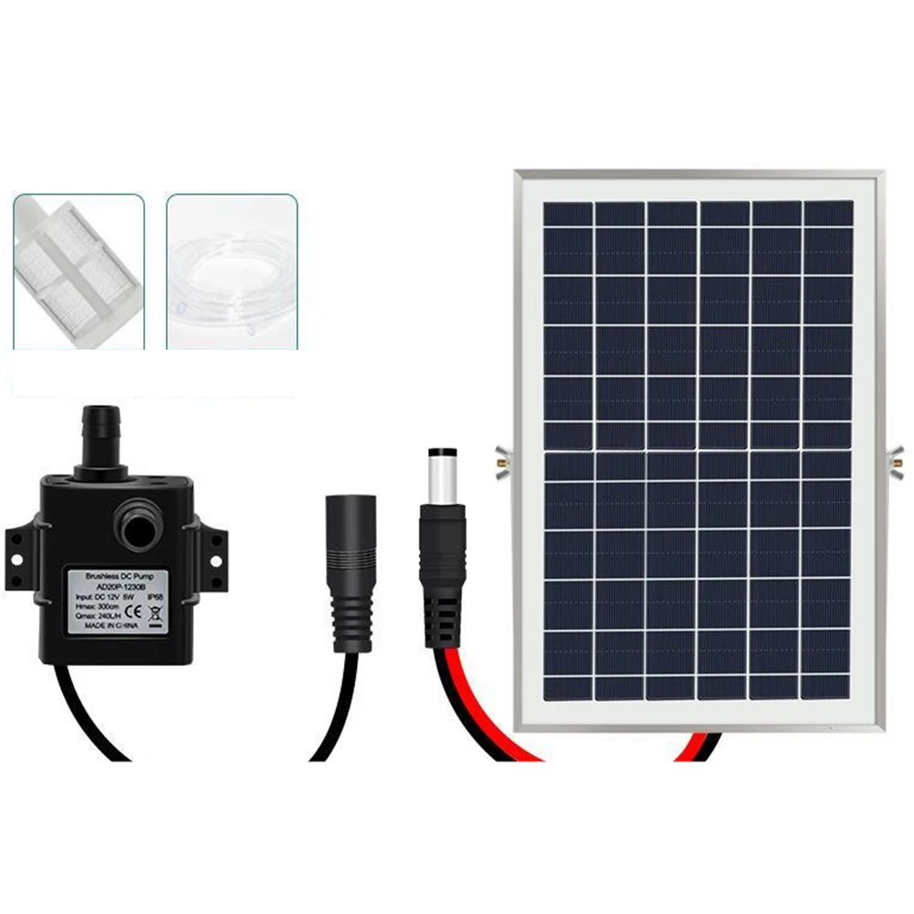 Solarpumpe mit Filter, zirkulierende Fischteich-Tauchpumpe, Solarpanel mit Halterung, Solar-Kit, Wasserpumpe, zirkulierend