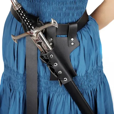Mittelalterlicher Schwertgürtel Taillenscheide Verstellbarer Scheidenständer Erwachsene Männer Rollenspiele Ritter Waffe Kostüm Schwertgürtel Holster Neu Image