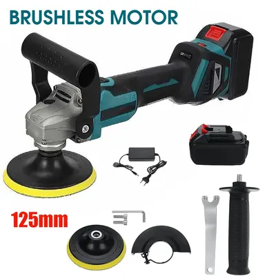 125 mm 4 Gänge bürstenloser Elektroauto-Polierwinkel Hochgeschwindigkeits-Autowassung Poliermaschine für Makita-Batterie