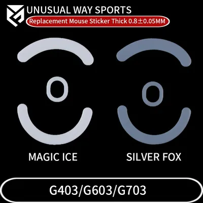 UnusualWaySports Mouse Skates Feet G403 G603 G703 Cambered Surface PTFE Anti Collapse Magic Ice Pink Black Silver Fox