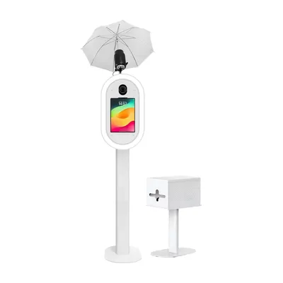 Oval Salsa iPad Photo Booth Machine Quick Assembly DSLR Photobooth With Printer Cover And Stand Optional iPad Selfie Photobooth