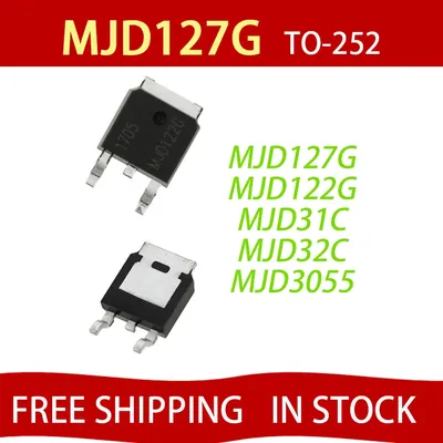 50pcs MJD122G MJD127G J122G J127G MJD122 MJD127 TO-252 MJD31C J31C MJD31CT4G MJD32CT4G MJD32C J32G MJD3055T4G MJD3055 3055G