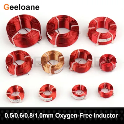 GEELOANE 0.5/0.6/0.8/1.0mm Oxygen-Free Copper Inductor Air-core Speaker Crossover Inductor Frequency Divider Inductance