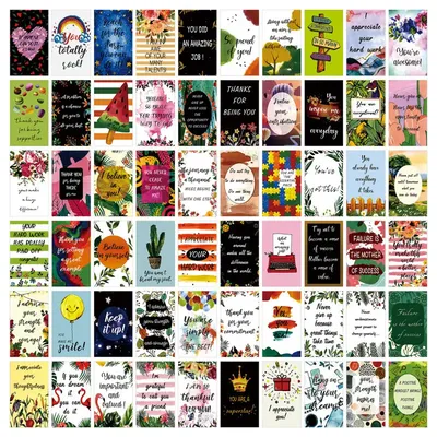 60 Pieces Inspirational Affirmation Cards for Daily Motivation-Women and Men Encouragement Cards Uplifting Motivational Quote