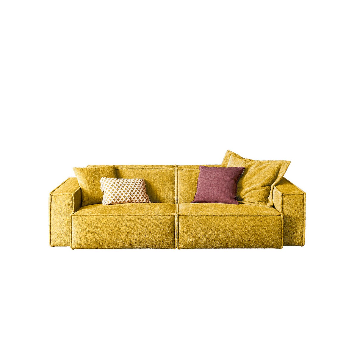 KAWOLA Sofa SAMU 2-Sitzer Stoff gelb Image