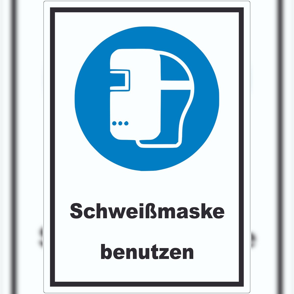 HB-Druck Schweißmaske benutzen Aufkleber A6 (105x148mm) Image