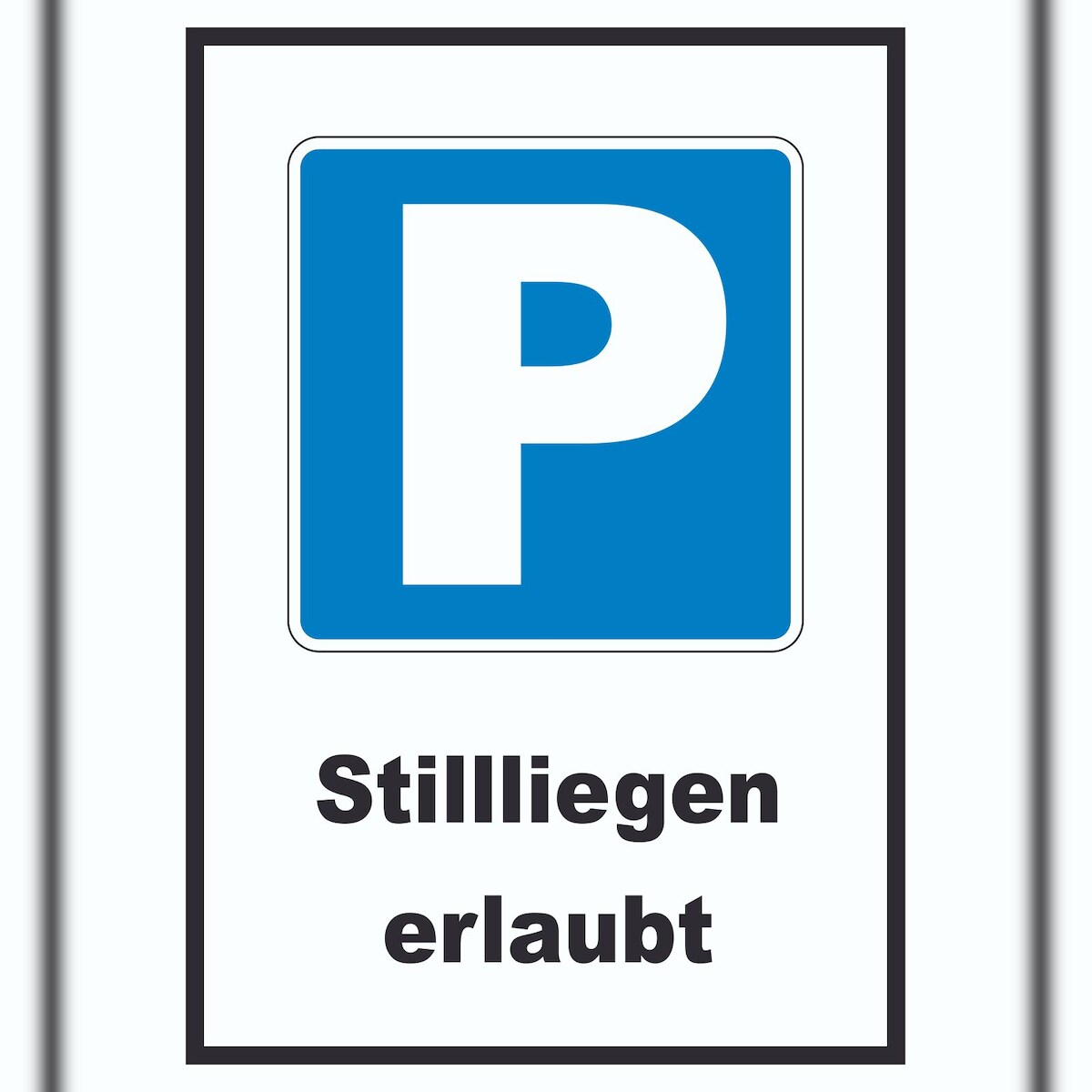 HB-Druck Parkplatz Still liegen erlaubt Symbol und Text A0 (841x1189mm) Image