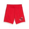 Trainingsshorts PUMA "LITTLE RUNNERS SHORTS TR PS", Kinder, Gr. 116, N-Gr, rot (for all time rot), Sweatware, Obermaterial: 68% Baumwolle, 32% Polyester, bedruckt, sportlich, regular fit ca. Mitte Knie, Hosen