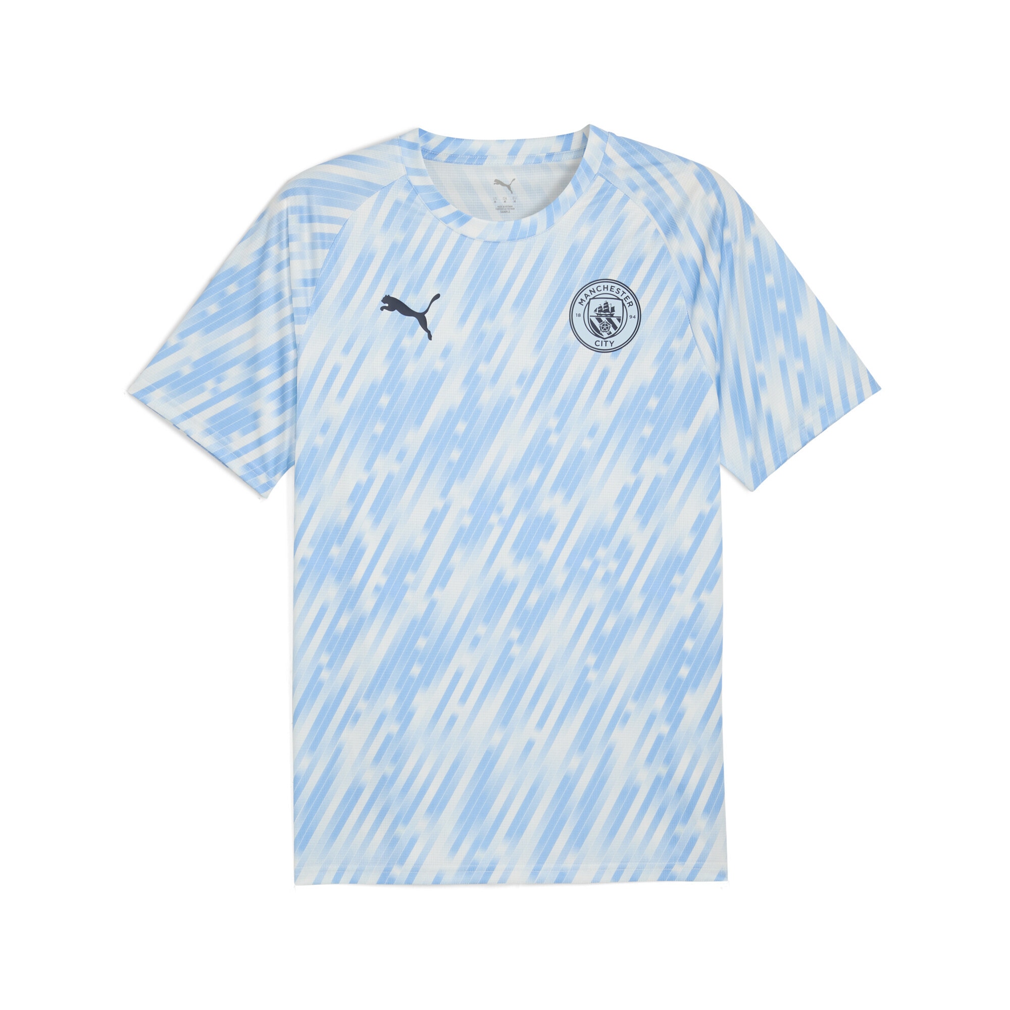 Trainingsshirt PUMA "Manchester City Aufwärmtrikot Herren", Herren, Gr. 3XL, blau (silber sky blau), Obermaterial: 100% Polyester, slim fit, Rundhals, Shirts Image