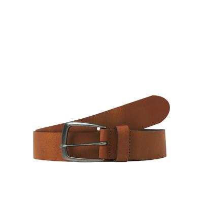 Ledergürtel JACK & JONES "JACMICHAEL LEATHER BELT SN", Damen, Gr. 90, braun (cognac), Leder, unifarben, modisch, Gürtel Image