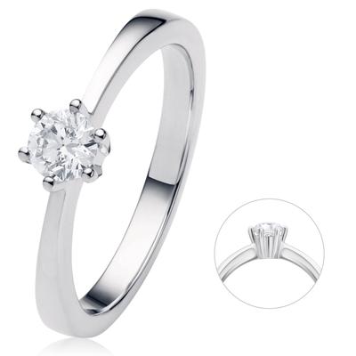 Diamantring ONE ELEMENT "0.25 ct Diamant Brillant Ring aus 585 Weißgold" Gr. 54, silber, Fingerringe, Damen, 54, 0,25 ct, Weißgold 585-Gold-Diamanten, Weißgold 585, Gold, Diamanten, zeitlos schön – für besondere Momente gemacht Image