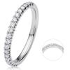Diamantring ONE ELEMENT "0.33 ct Diamant Brillant Memoire Ring" Gr. 54, silber, Fingerringe, Damen, 54, 0,33 ct, Weißgold 585-Gold-Diamanten, Weißgold 585, Gold, Diamanten, aus 585 Weißgold – für Damen – klassisch & elegant im Design