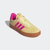 Sneaker ADIDAS SPORTSWEAR "VL COURT 3.0", Gr. 40, powder gelb, shock pink, gold metallic, Leder, Synthetik, sportlich, Schuhe, inspiriert vom Design des adidas samba