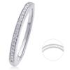Diamantring ONE ELEMENT "0.09 ct Diamant Brillant Memoire Ring" Gr. 52, silber, Fingerringe, Damen, 52, 0,09 ct, Weißgold 585-Gold-Diamanten, Weißgold 585, Gold, Diamanten, aus 585 Weißgold – für Damen – elegant, modern & vielseitig kombinierbar