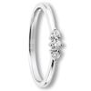 Diamantring ONE ELEMENT "0.1 ct Diamant Brillant Ring aus 585 Weißgold" Gr. 54, silber, Fingerringe, Damen, 54, 0,1 ct mit Diamant, Weißgold 585-Gold-Diamanten, Weißgold 585, Gold, Diamanten, für Damen – klassisch & elegant im Design