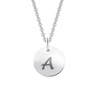 Ketten-Anhänger ONE ELEMENT "Buchstabe A Buchstaben Anhänger aus 333 Weißgold", silber, Schmuckanhänger, Damen, A, Weißgold 333-Gold, Weißgold 333, Gold, Ø 11,0 mm – perfekt als Geschenk zum Jahrestag oder Geburtstag Image
