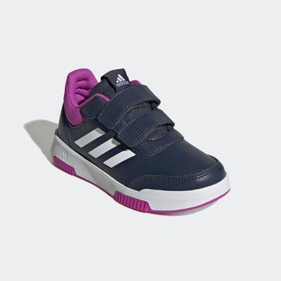 Klettschuh ADIDAS SPORTSWEAR "TENSAUR HOOK AND LOOP", Gr. 32, blau (shadow navy, cloud weiß, flash pink), Synthetik, Textil, sportlich, Schuhe Image