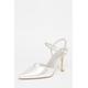 Quiz Womens Silver Diamante Strap Court Heels - Size UK 7 | Quiz Sale | Discount Designer Brands