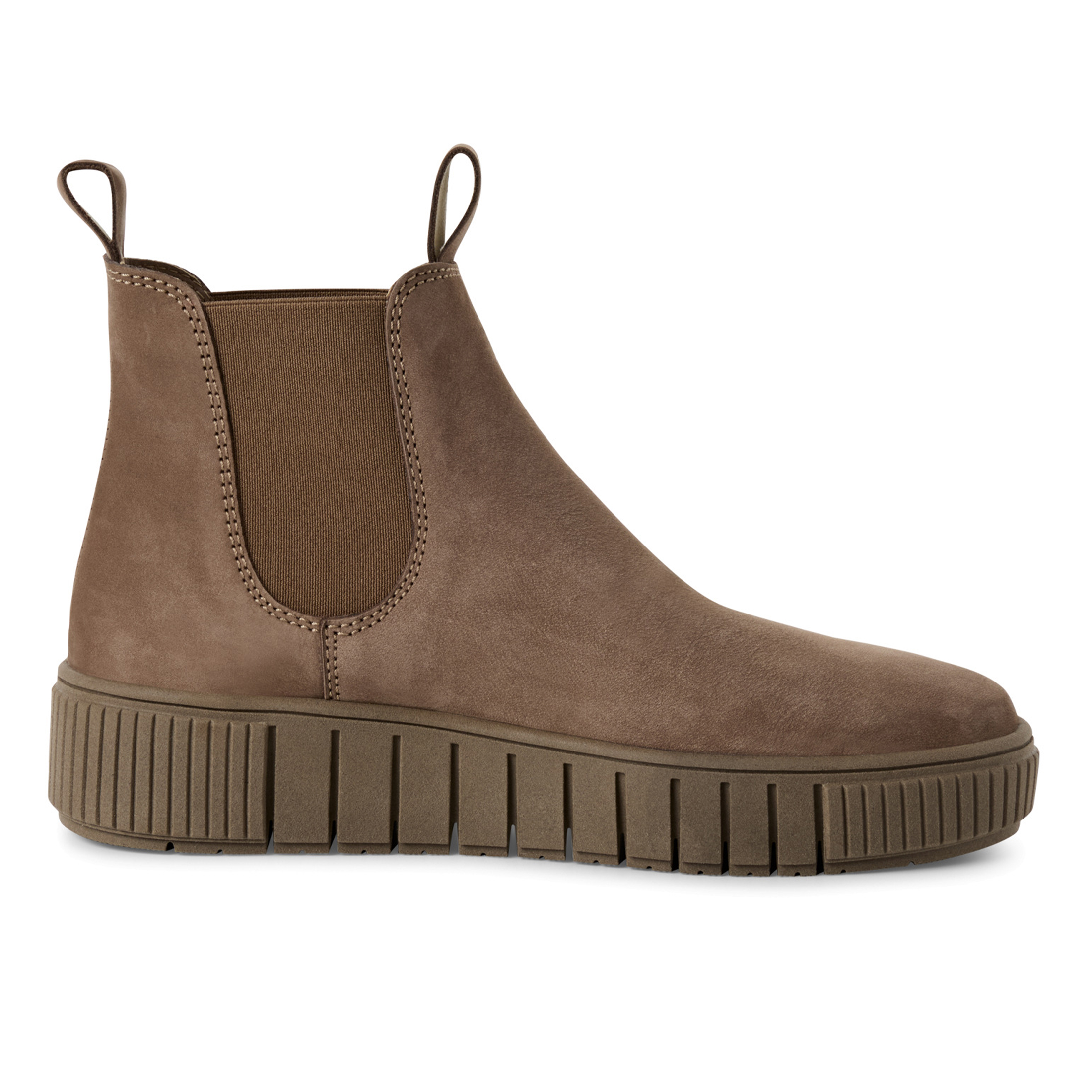 Tamaris Chelsea-Boots aus taupebraunem Leder für Damen