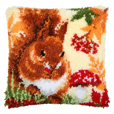 Knüpfkissen Eichhörnchen Image