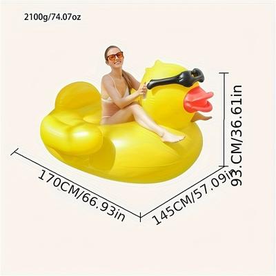 Giant Inflatable Duck Pool Float for Adults - Durable PVC Material Multiple Colors Available Suitable for Outdoor Swimming And Water Park Play