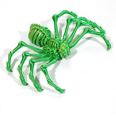 Halloween 3D Printed Poseable Spider Toy, Large Jointed Movable Spider Model, Retractable Articulated Animal Figure for Halloween Decor or Party Prank Prop