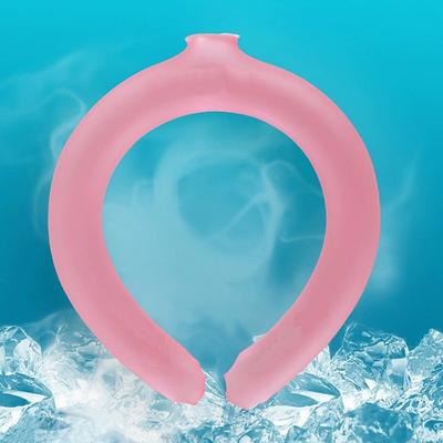 Portable Neck Cooling Tube, Reusable Gel Ice Pack Cooling Ring for Summer, Wearable Neck Massager with Sunstroke Prevention