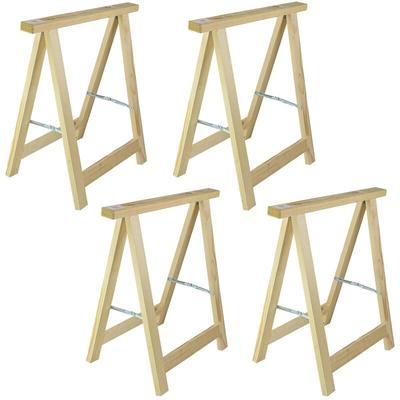 4x Holz Klappbock Gerüstbock Unterstellbock Stützbock Arbeitsbock Traglast 100kg Image