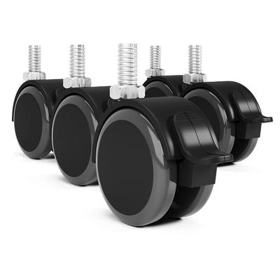 Bürostuhlrolle 50mm Möbelrolle Bodenschonend Ersatzrolle 8mm Mit Bremse 5er Pack Image