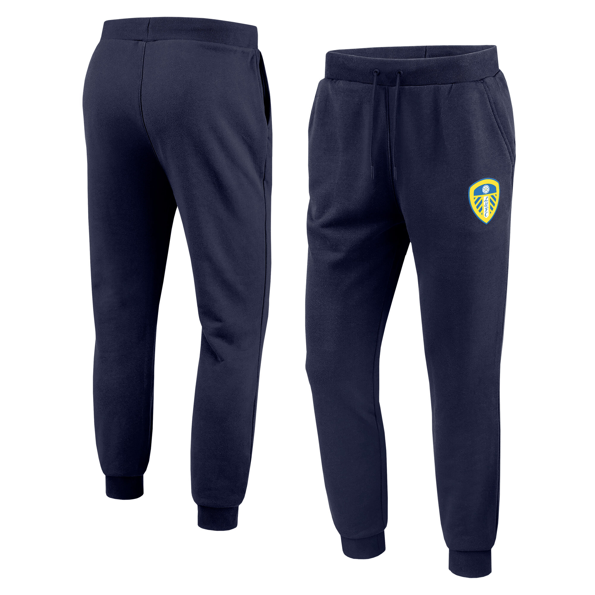 Leeds United Jogginghose mit Primär-Logo-Grafik – Marineblau – Herren Image