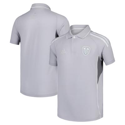Leeds United adidas Trainings-Poloshirt – Grau – Kinder Image