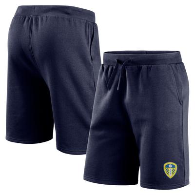 Leeds United Sweatshorts mit Primär-Logo-Grafik – Marineblau – Herren Image