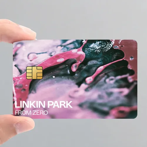 Autocollant de carte imperméable, bande décorative, petite puce, anti-rayures, l-linkin p-park, nouveau, 4 pièces