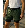 Per uomo Shorts da corsa pantaloncini con collant Fascia Elastica Pantaloncini Sport Outdoor Casuale Cotone Asciugatura Rapida Leggero Traspirante Tennis Jogging Corsa Vestibilità regolare