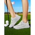 Per donna Sneakers All'aperto Quotidiano Viaggio Colore a Contrasto Tacco basso Punta Tonda Sportivo Casual Comfort Scarpe da corsa Camminata Pelle Microbica Microfibra Allacciatura Bianco Rosa Grigio