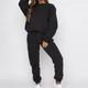 Per donna Tuta da Ginnastica Pantaloni da Tuta Felpa pullover Autunno Tasca Tinta unita Completo Abbigliamento fluorescente verde Nero Palestra Allenamento Sportivo Antivento Manica Lunga Sport