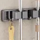 3/4 ganci Porta scopa grigio Porta scopa Porta scopa Porta scopa montato a parete Porta scopa robusto Organizzatori automatici Appendi scopa