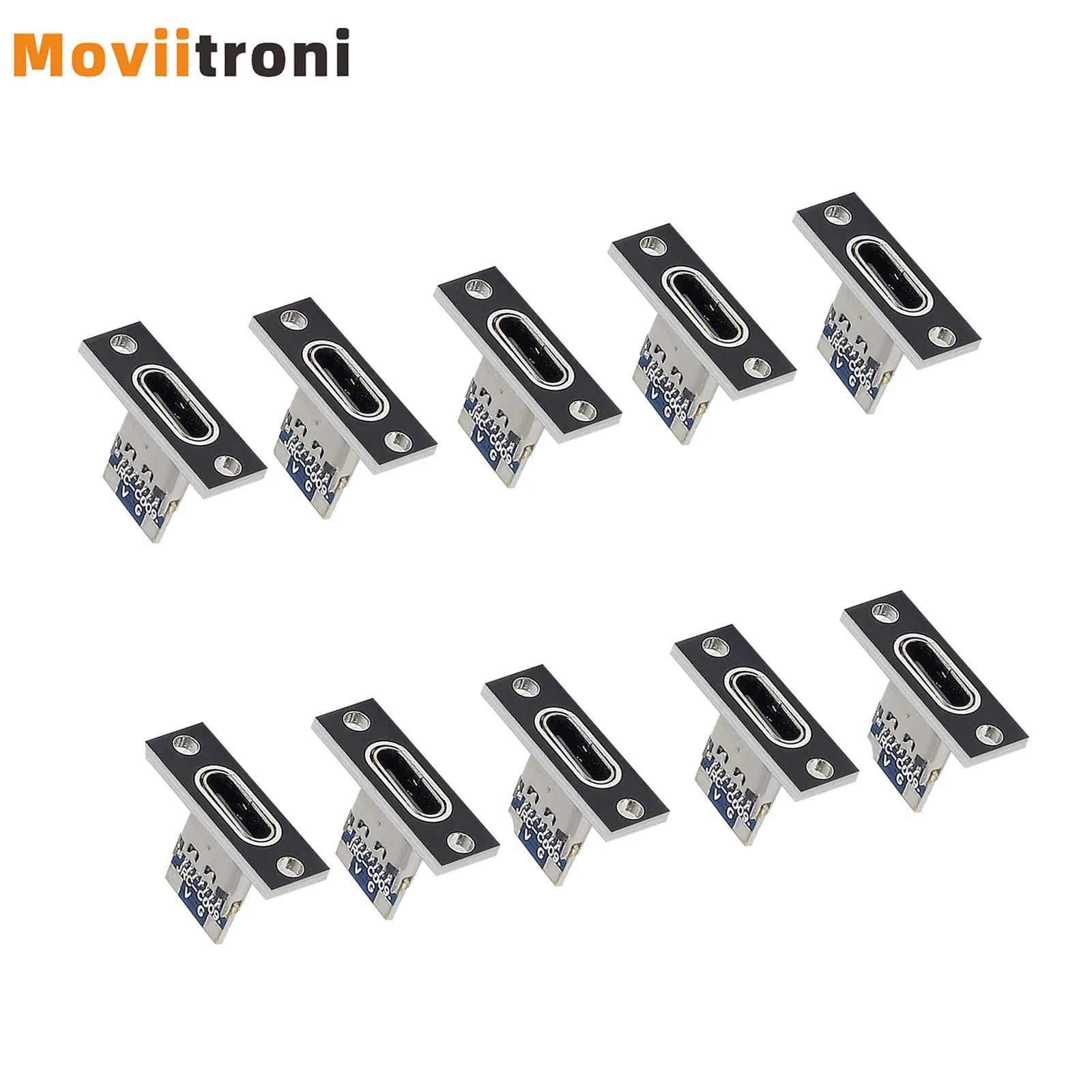 10 Stück Typ-C USB-Buchse 3.1 Typ-C 4 Pin Buchse Buchse Ladeanschluss USB 3.1 Typ C Buchse Image