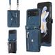 telefono Custodia Per Samsung Galaxy Z Flip 7 Z Flip 6 Z Flip 5 Z Flip 4 Z Flip 3 Borsa a Mano Custodia Portafoglio Flip Cerniera Con Tracolla Removibile Tinta unita PC Pelle PU