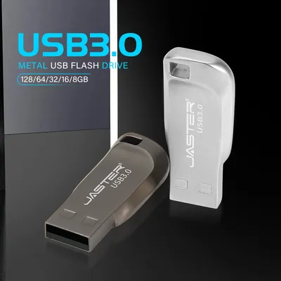 USB 3.0-USB-Stick aus Metall mit großer Kapazität, 128 GB, 64 GB, 32 GB, USB-Stick, Hochgeschwindigkeits-Werbegeschenk, silbernes Stift-Stick, USB-Stick Image